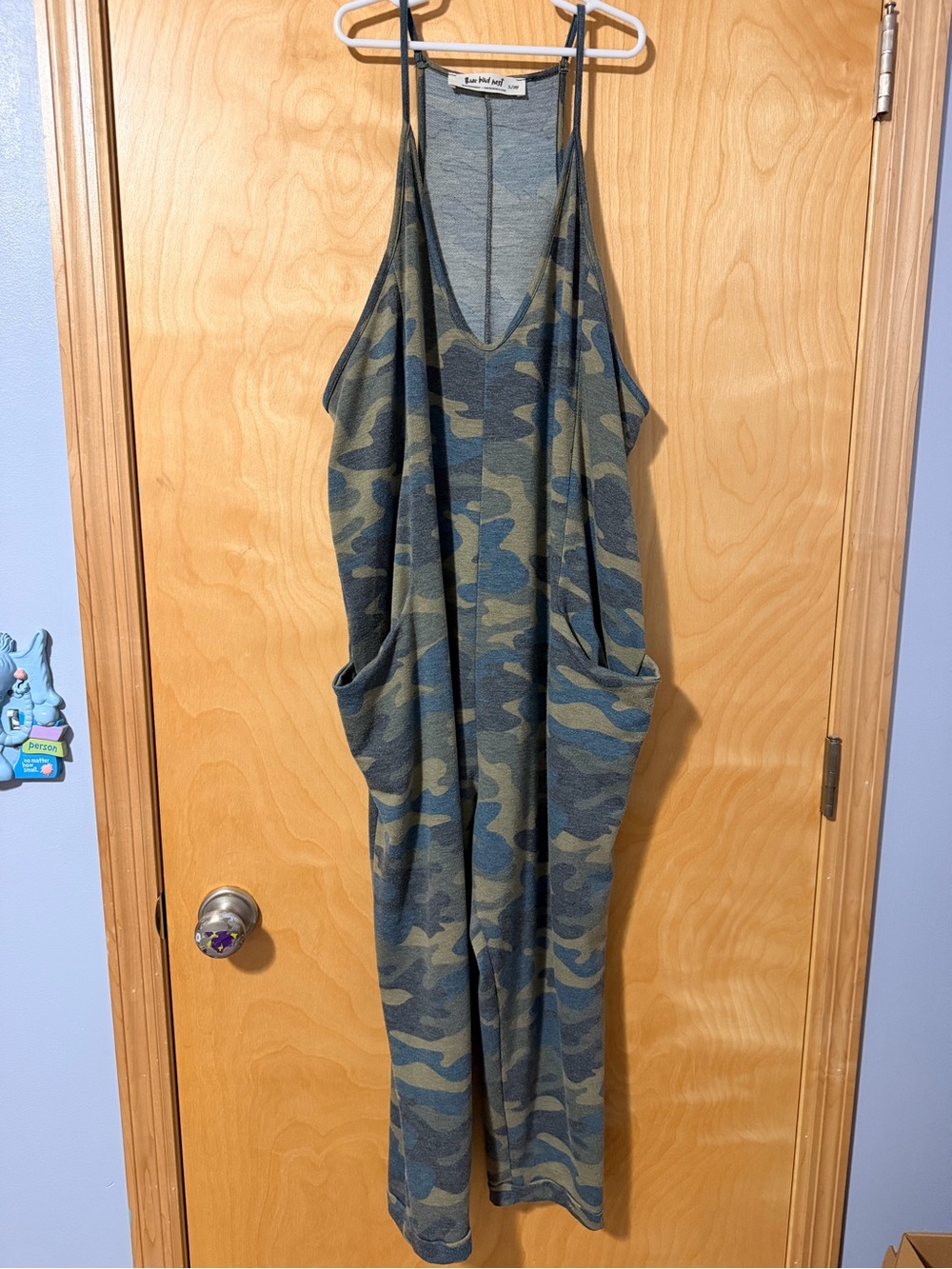 Three Bird Nest Camo One-Piece Romper in Green